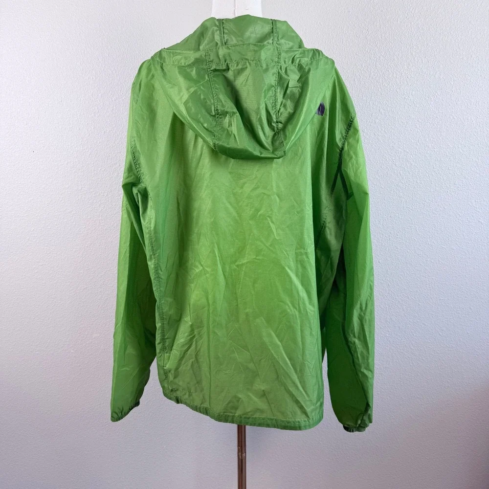 The North Face Mens Green Lightweight Hooded Windbreaker Hiking Jacket Large
